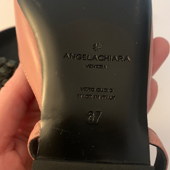 Angela Chiara Venezia Pointed Bow Flats in Pink Pastel with Embellished Details - Picture 8 of 10